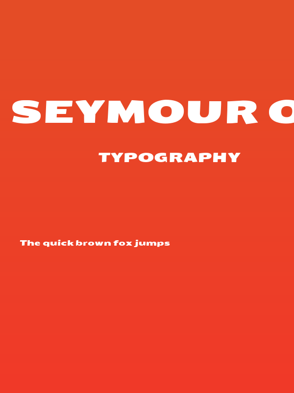 Seymour One Regular Poster