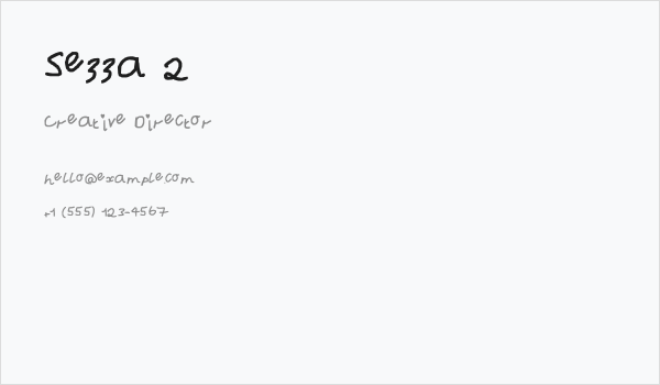 Sezza 2 Business Card