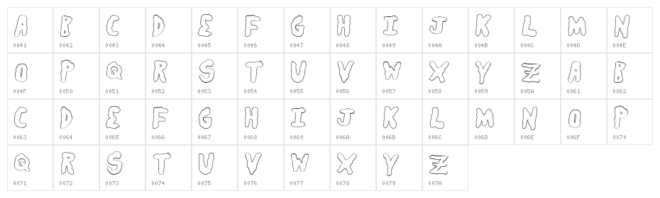 secretsaucelight Character Map