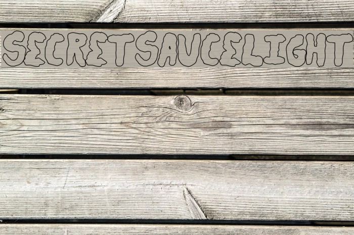 secretsaucelight Font examples