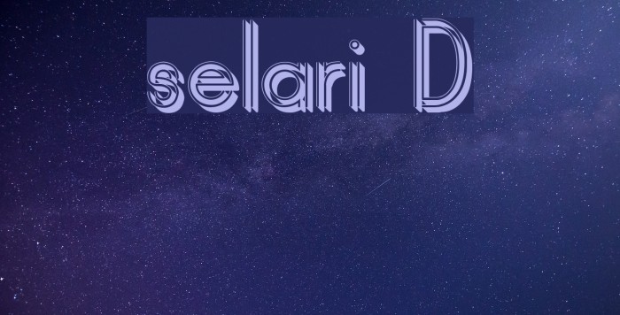 selari 3D Font examples