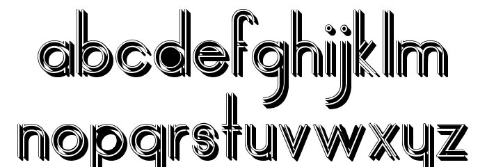 selari 3D Font LOWERCASE