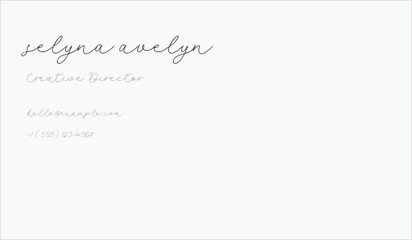 selyna avelyn Business Card
