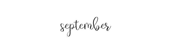 september  免费字体下载