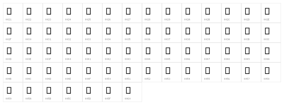 serious2b Character Map