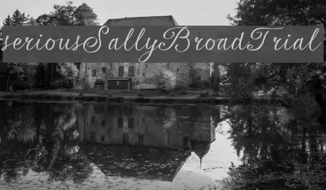 seriousSally_Broad_Trial Font examples