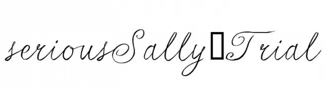 seriousSally_Trial  Frei Schriftart Herunterladen