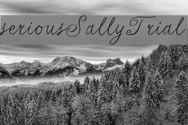 seriousSally_Trial Font examples