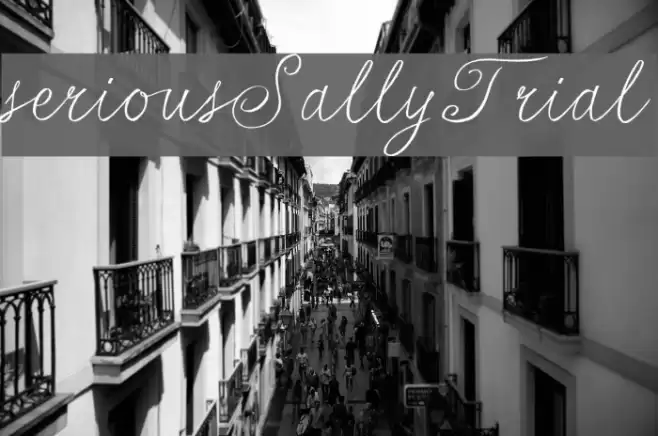 seriousSally_Trial Font examples