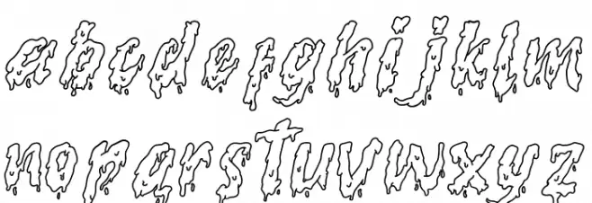 serrem outline demo Font Litere mici