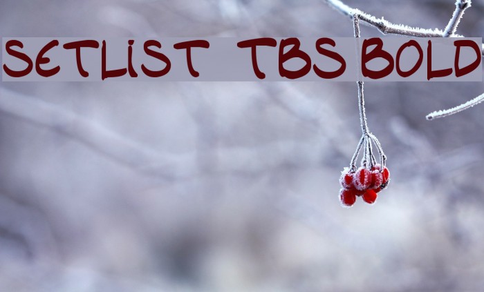 setlist  TBS Bold Example 3