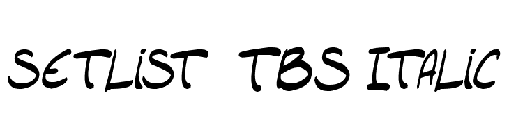 setlist TBS Italic फ़ॉन्ट