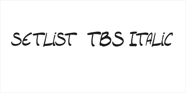 setlist  TBS Italic Logo