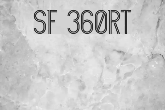 SF 360RT Font examples