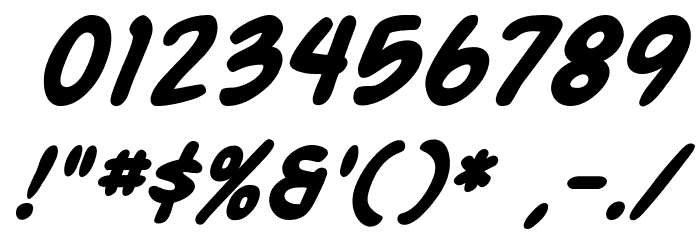 SF Action Man Bold Italic Font OTHER CHARS