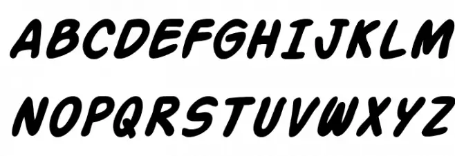 SF Action Man Bold Italic Schriftart Groß