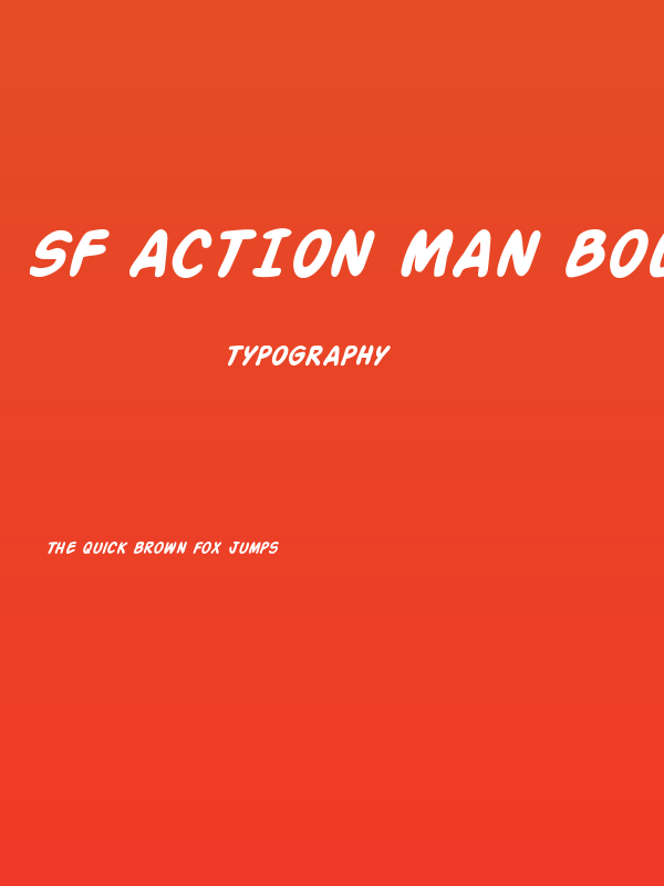SF Action Man Bold Italic Poster