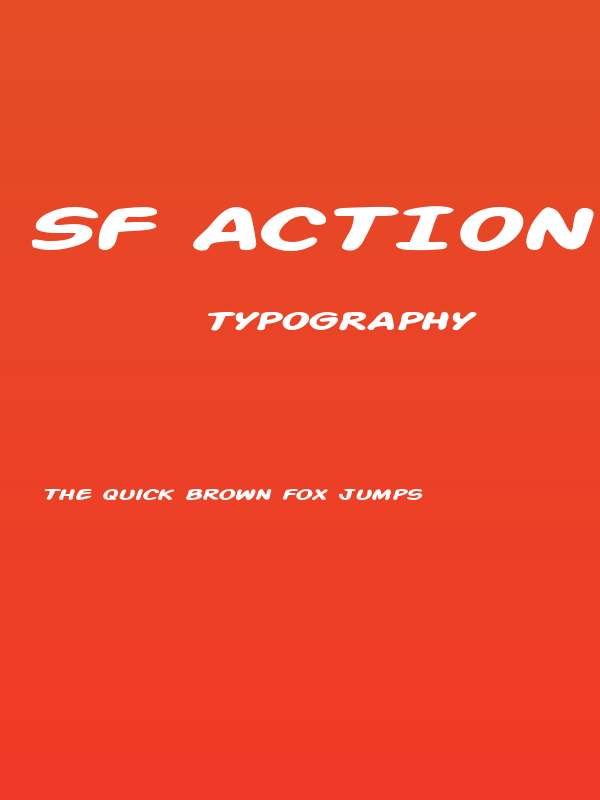 SF Action Man Extended Bold Italic Poster
