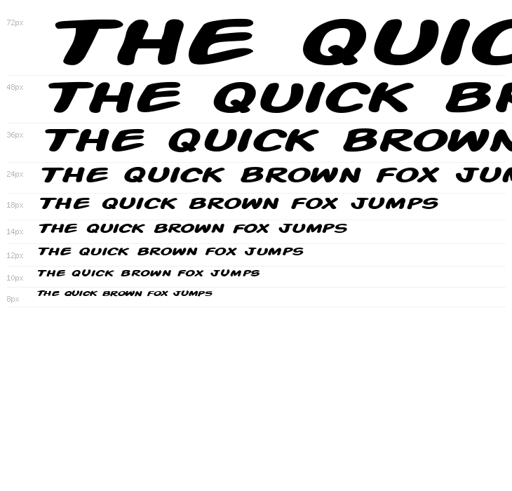 SF Action Man Extended Bold Italic Waterfall