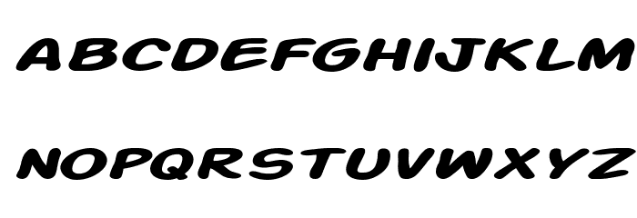 SF Action Man Extended Bold Italic Font LOWERCASE