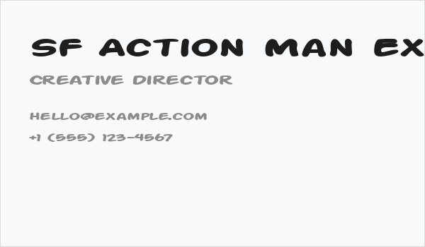 SF Action Man Extended Bold Business Card
