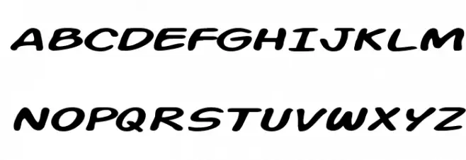 SF Action Man Extended Italic フォント 大文字