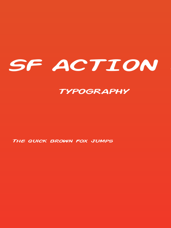 SF Action Man Extended Italic Poster