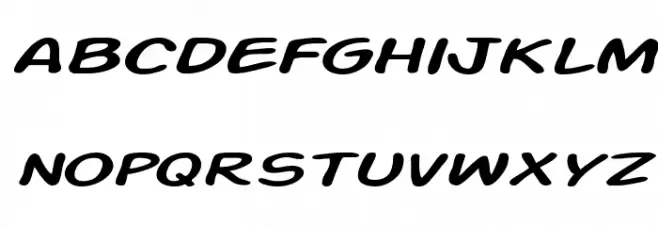 SF Action Man Extended Italic Шрифта строчной