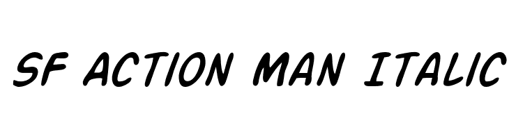 SF Action Man Italic Font