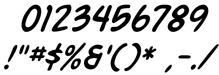 SF Action Man Italic Font OTHER CHARS