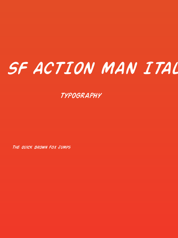 SF Action Man Italic Poster