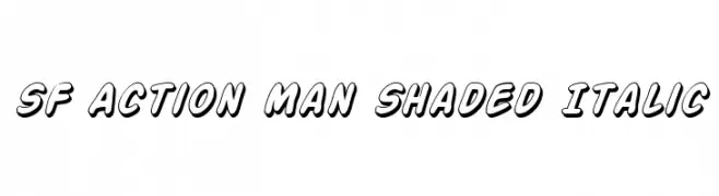 SF Action Man Shaded Italic  baixar fontes gratis