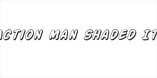 SF Action Man Shaded Italic Logo