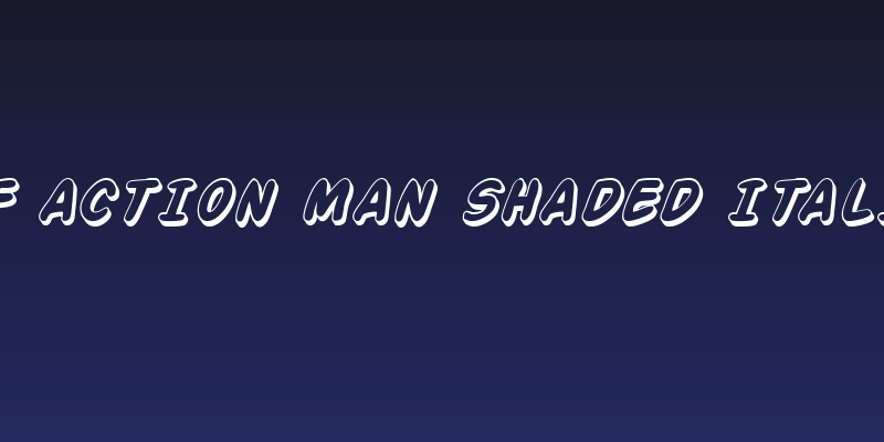 SF Action Man Shaded Italic Social Header