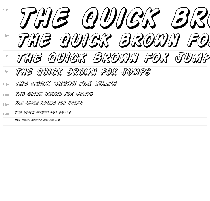 SF Action Man Shaded Italic Waterfall