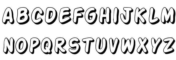 SF Action Man Shaded Font LOWERCASE
