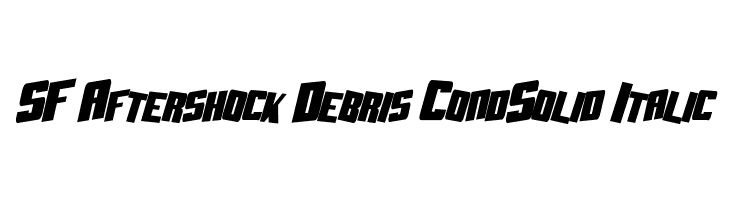 SF Aftershock Debris CondSolid Italic  フリーフォントのダウンロード