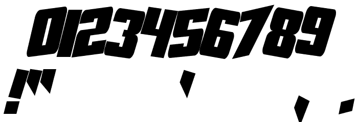 SF Aftershock Debris CondSolid Italic Font OTHER CHARS