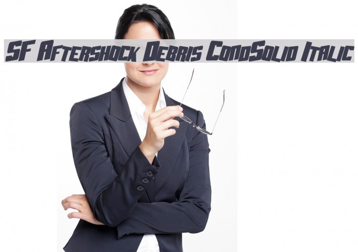 SF Aftershock Debris CondSolid Italic Font examples