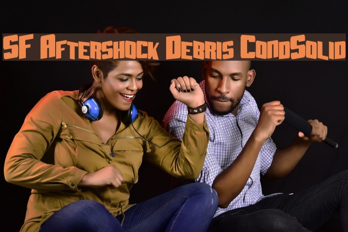 SF Aftershock Debris CondSolid Font examples