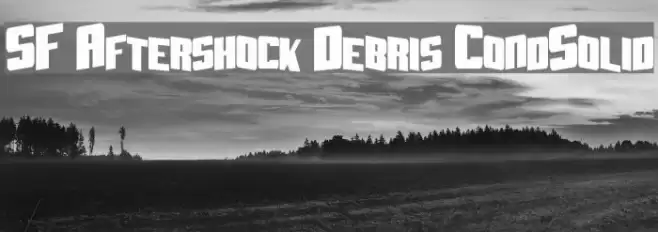 SF Aftershock Debris CondSolid Font examples