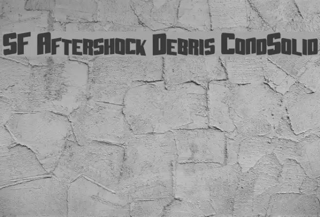 SF Aftershock Debris CondSolid Font examples