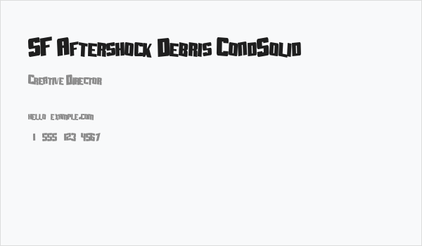 SF Aftershock Debris CondSolid Business Card