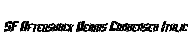 SF Aftershock Debris Condensed Italic  Frei Schriftart Herunterladen