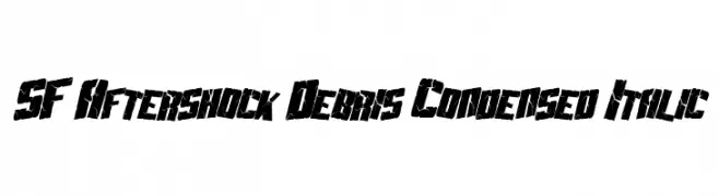 SF Aftershock Debris Condensed Italic  フリーフォントのダウンロード