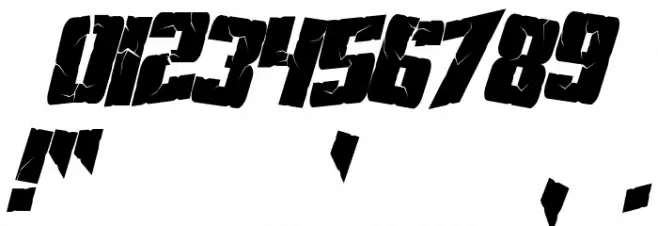 SF Aftershock Debris Condensed Italic Font OTHER CHARS