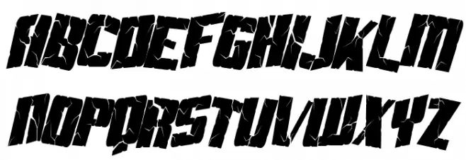 SF Aftershock Debris Condensed Italic Schriftart Groß