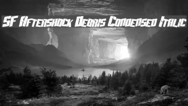 SF Aftershock Debris Condensed Italic Font examples