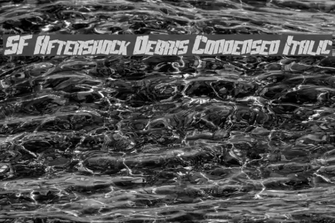 SF Aftershock Debris Condensed Italic Font examples