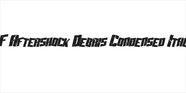 SF Aftershock Debris Condensed Italic Logo